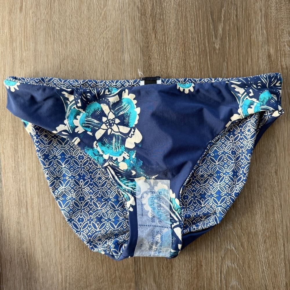 Athena Reversible Luna Retro Swim Bottoms Blue Women's Sz XS NWT - Picture 6 of 7